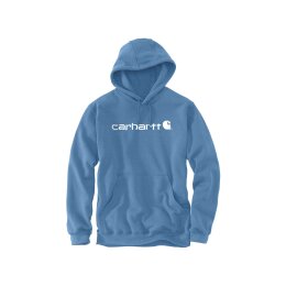 Carhartt Logo Sweatshirt hellblau/weiß