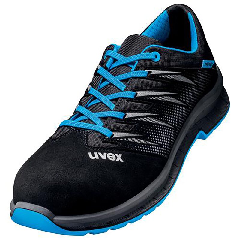 uvex 2 trend Halbschuhe S2 blau, schwarz Weite 10