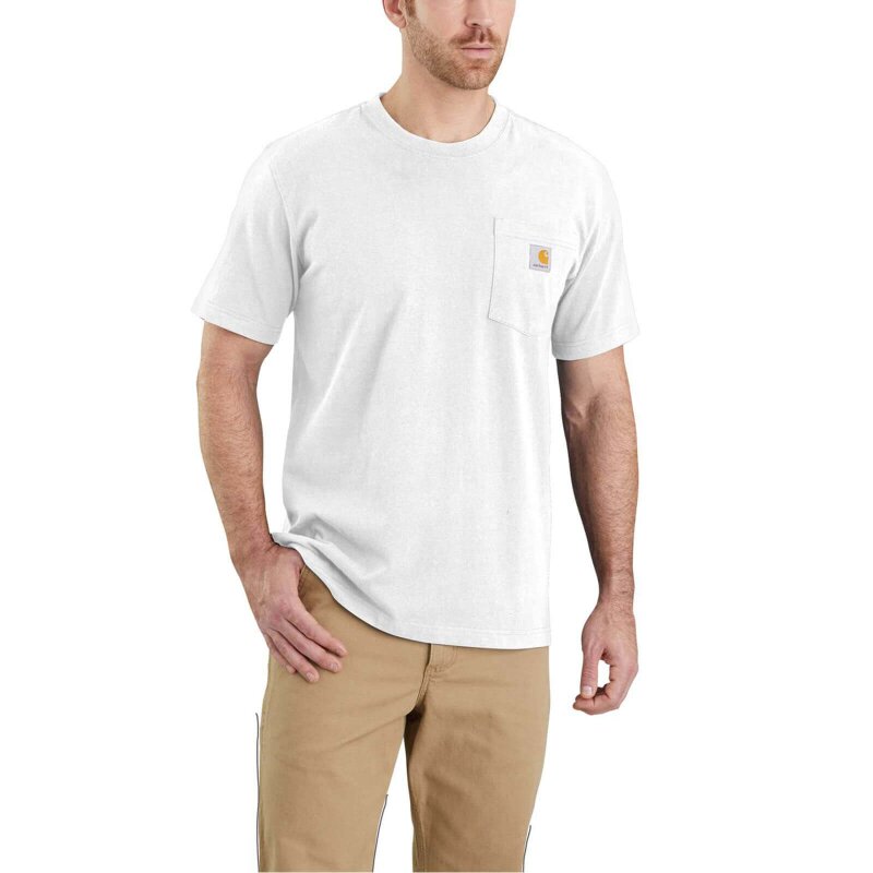 Carhartt Herren K87 Pocket S/S T-Shirt weiß