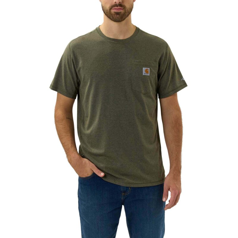 Carhartt Herren Force Flex Pocket T-Shirts S/S grün