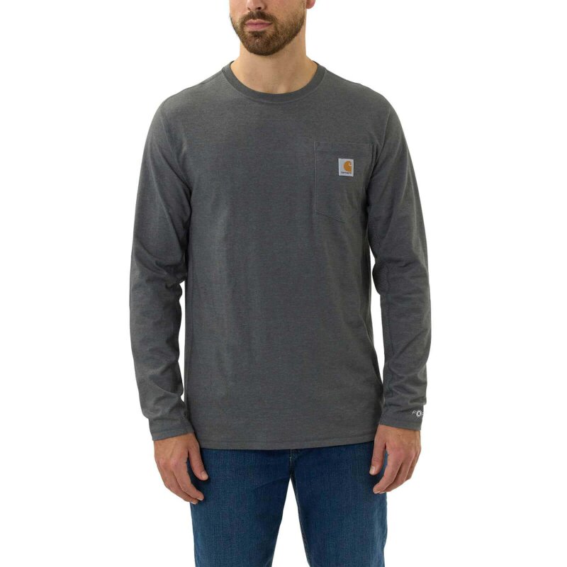 Carhartt Herren Force Flex Pocket T-Shirt L/S grau