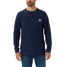 Carhartt Herren Force Flex Pocket T-Shirt L/S blau
