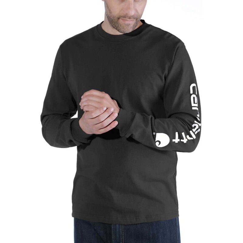 Carhartt Herren Sleeve Logo T-Shirt L/S schwarz