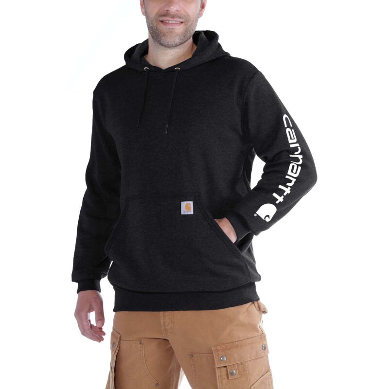 Carhartt Herren Sleeve Logo Hooded Sweatshirt schwarz