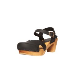 Sanita Wood-Matrix Square Flex Sandal Sandale Black