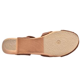 Sanita Wood-Matrix Square Flex Sandal Sandale Chestnut