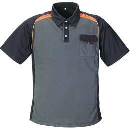 terratrendjob Polo-Shirt grau/schwarz/orange