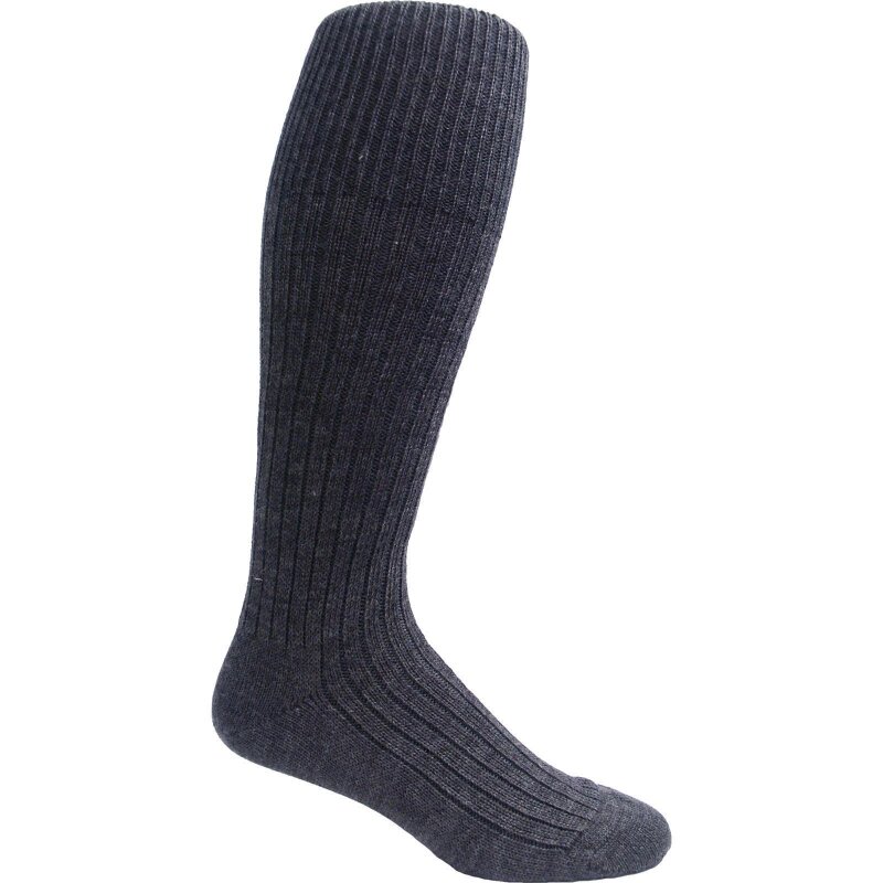 Baumwolle-Socke grau 70% Wolle