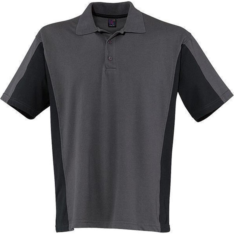 Kübler Shirt-Dress Polo-Shirt anthrazit/schwarz