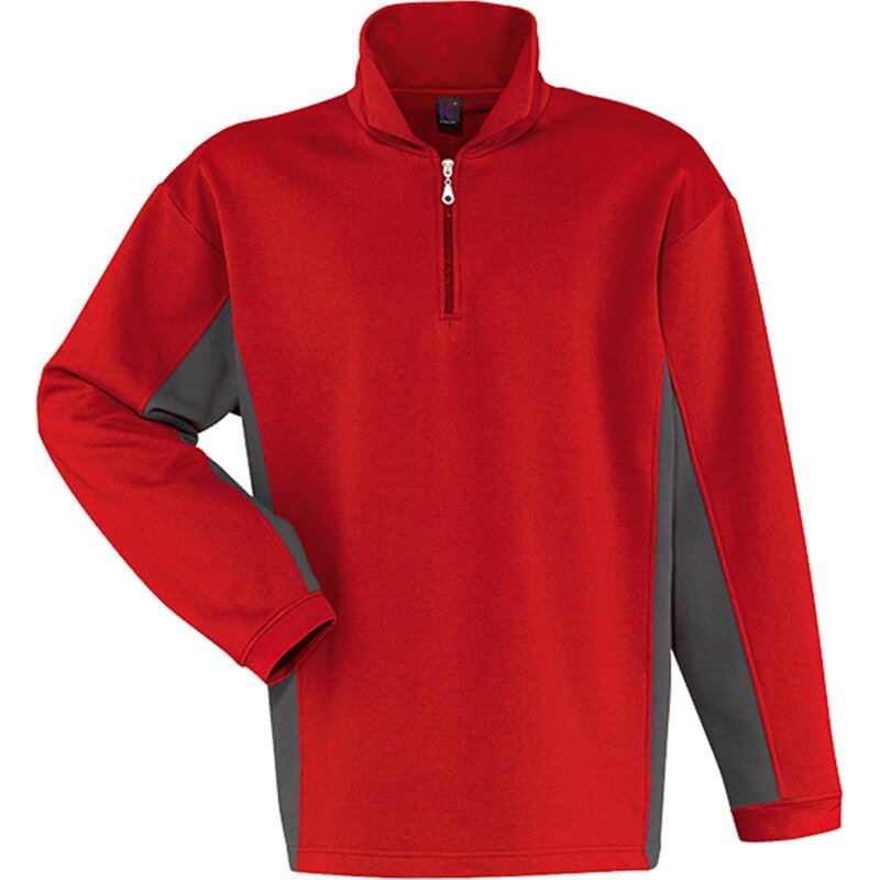 Kübler Shirt-Dress Sweatshirt rot/anthrazit