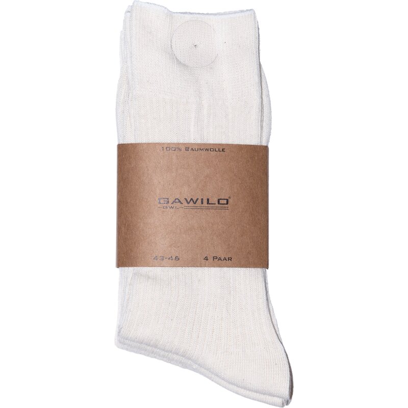 GAWILO Socke natur 100%BW 4erPack